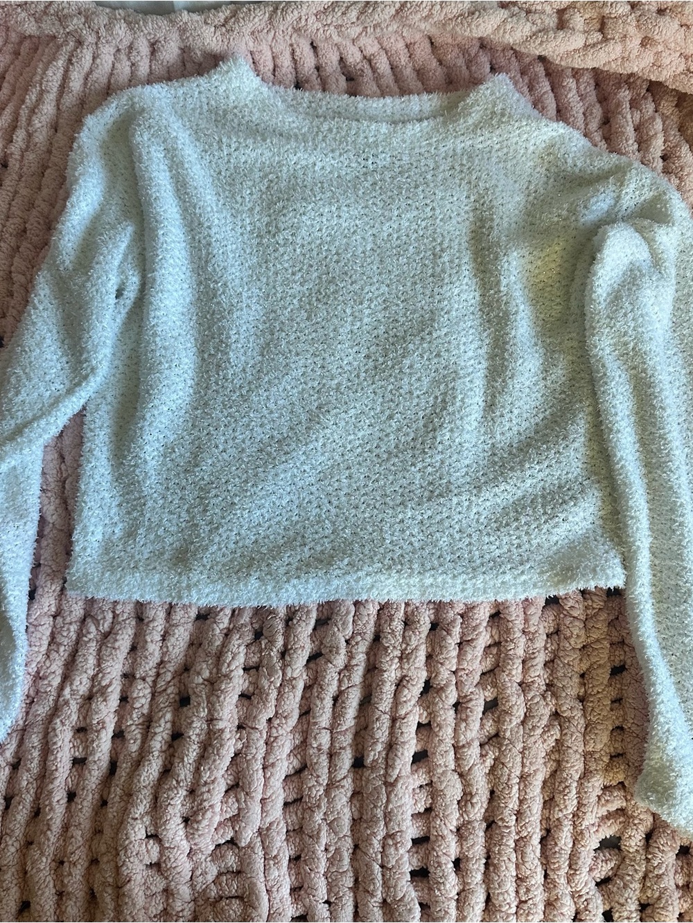 H&M White Knit Sweater